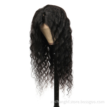 Water Wave HD Lace Frontal Wig Peruvian Deep Curly Wave Human Hair Full lace Wig 180% Density Wig